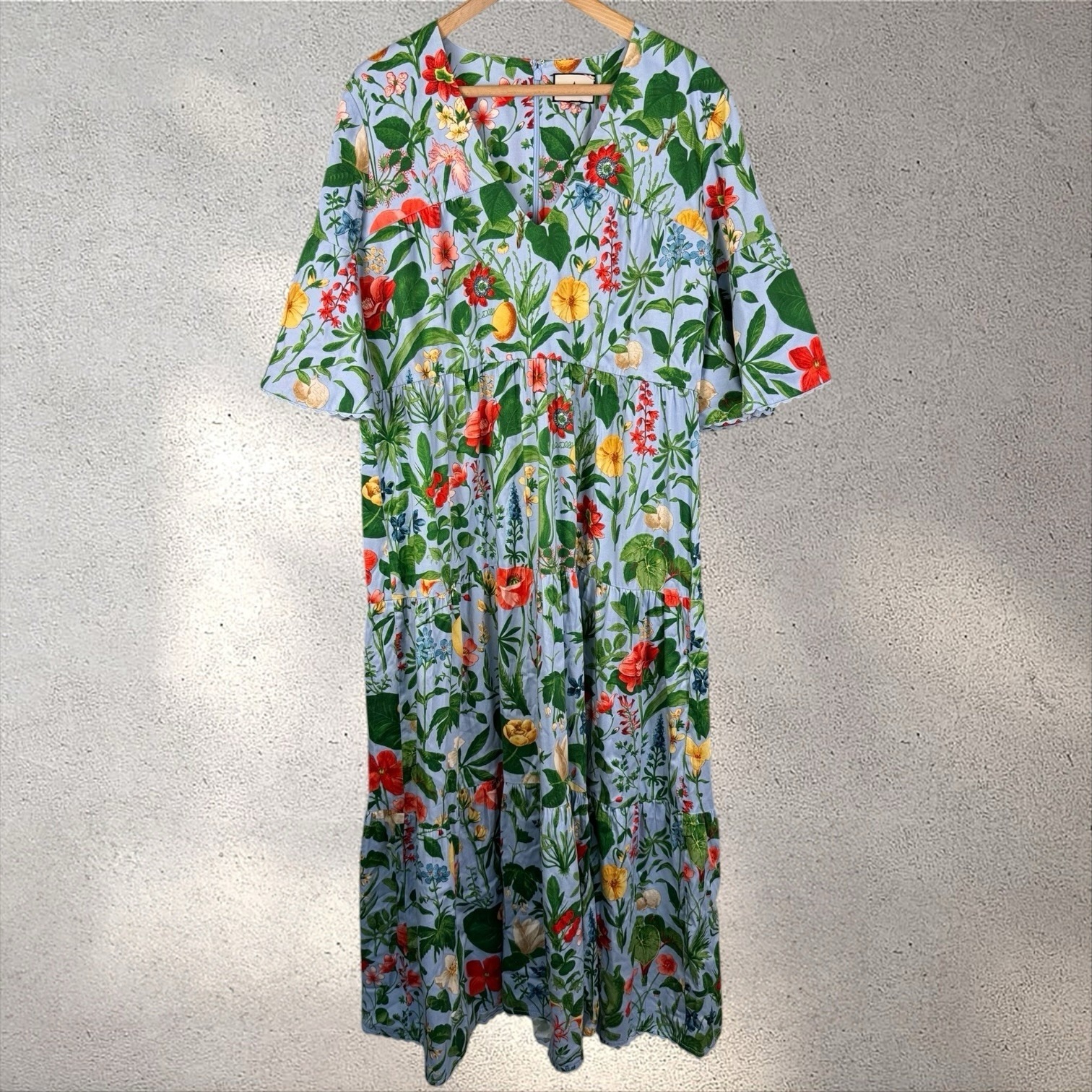 Tuckernuck Floral Maxi Dress In Green, Light Blue, Orange, Yellow — image 6 of 8